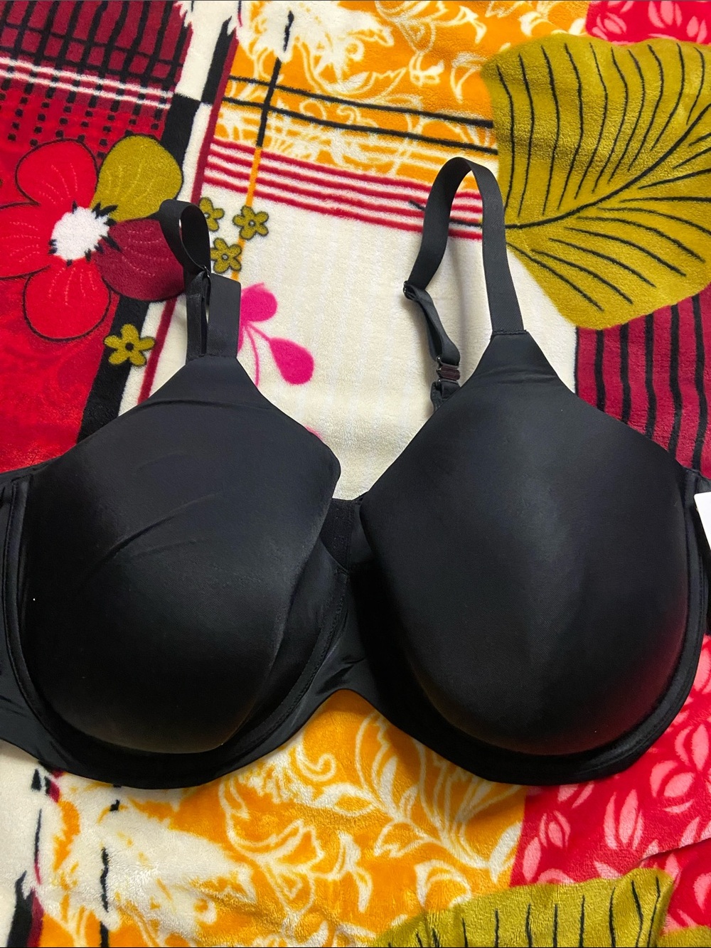 AUDEN 48DD Black Wired Lightly Lined DEMI Bra *PLUS SIZE